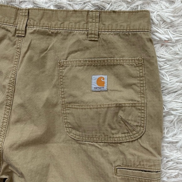 MEN’S CARHARTT MEN'S FORCE TAPPEN WORK SHORT 10” INSEAM TAN BROWN SIZE 42 - Picture 4 of 6